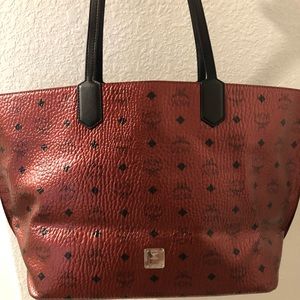 MCM Visetos Shopper Tote (New) Item#1211A: 13.5x20.25x11.5x 6.75x9.25 in